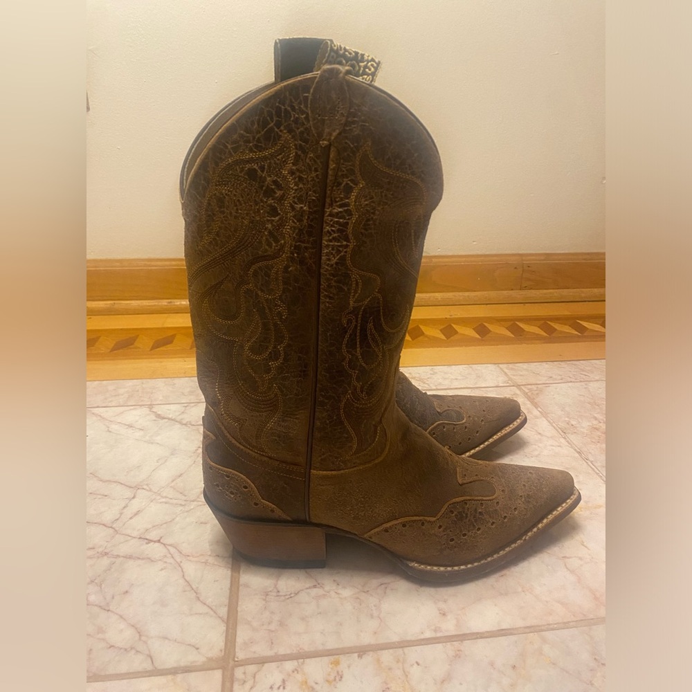 Justin boots-cowboy REAL LEATHER